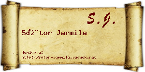 Sátor Jarmila névjegykártya